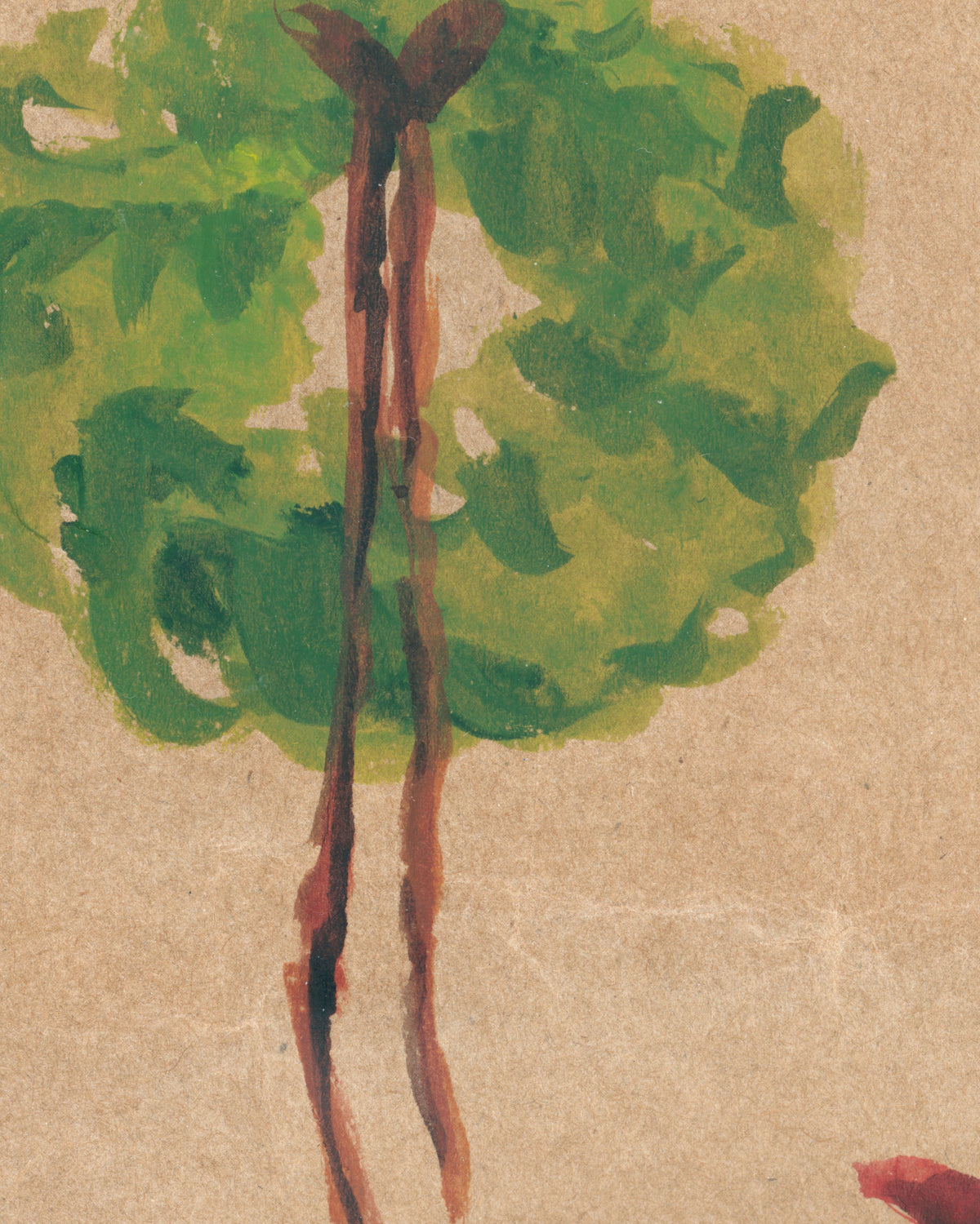 Wreath I painterly evergreen wreath art print, view 6
