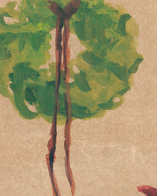 Wreath I painterly evergreen wreath art print, view 6