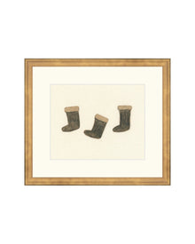 Holiday Stockings minimal Christmas art print, view 6