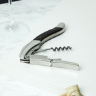 Luxury corkscrew with polished dark wood inlay
