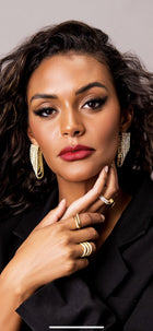 Elegant crossover band ring by Sahira Jewelry Design