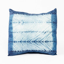 Ara Indigo shibori print mulberry silk pillow cover, 18x18 – One Affirmation
