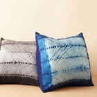 Ara Indigo shibori print mulberry silk pillow cover, 18x18 – One Affirmation