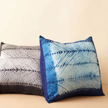 Ara Indigo shibori print mulberry silk pillow cover, 18x18 – One Affirmation
