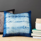 Ara Indigo shibori print mulberry silk pillow cover, 18x18 – One Affirmation