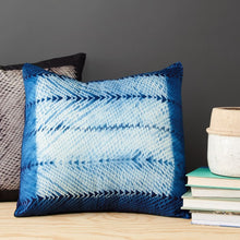 Ara Indigo shibori print mulberry silk pillow cover, 18x18 – One Affirmation