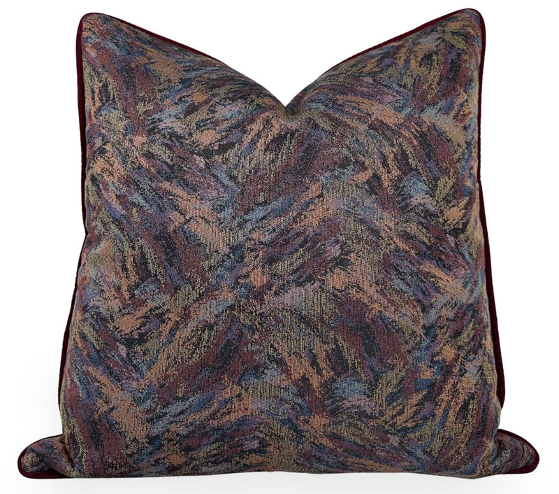 Ready to Ship, 22x22 Atelier Pillow Cover in Bordeaux with Welt