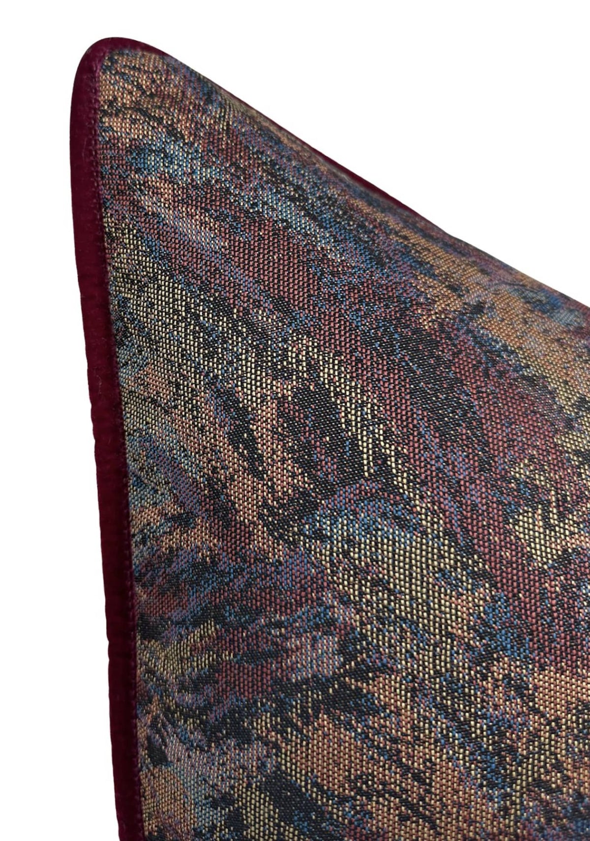 Ready to Ship, 22x22 Atelier Pillow Cover in Bordeaux with Welt