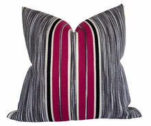 Audley Stripe Pillow Cover in Berry