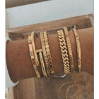 Edgy nail-inspired bangle bracelet