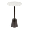Tira Round Marble and Metal Side Table