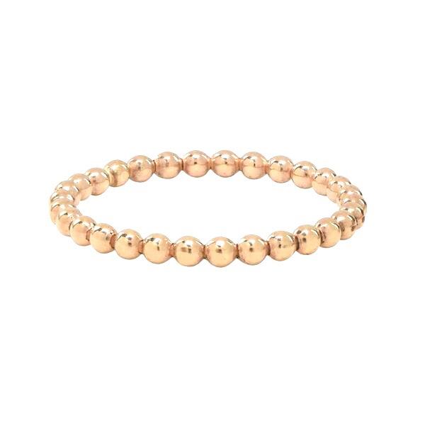 Beaded gold stackable ring by Sahira Jewelry