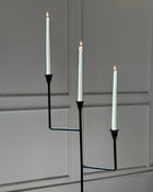 Bardot Hammered Iron Floor Candelabra - 56" Tall Tiered Candleholder