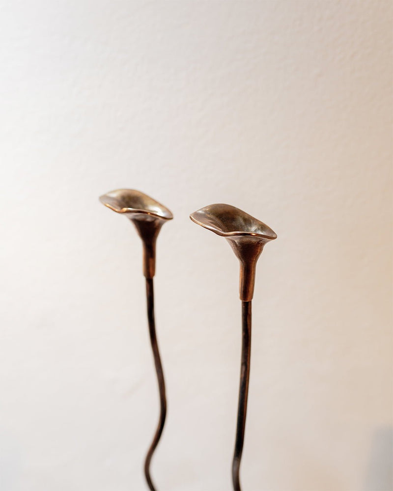 Ferra Rose iron taper candle holders 19-inch tall