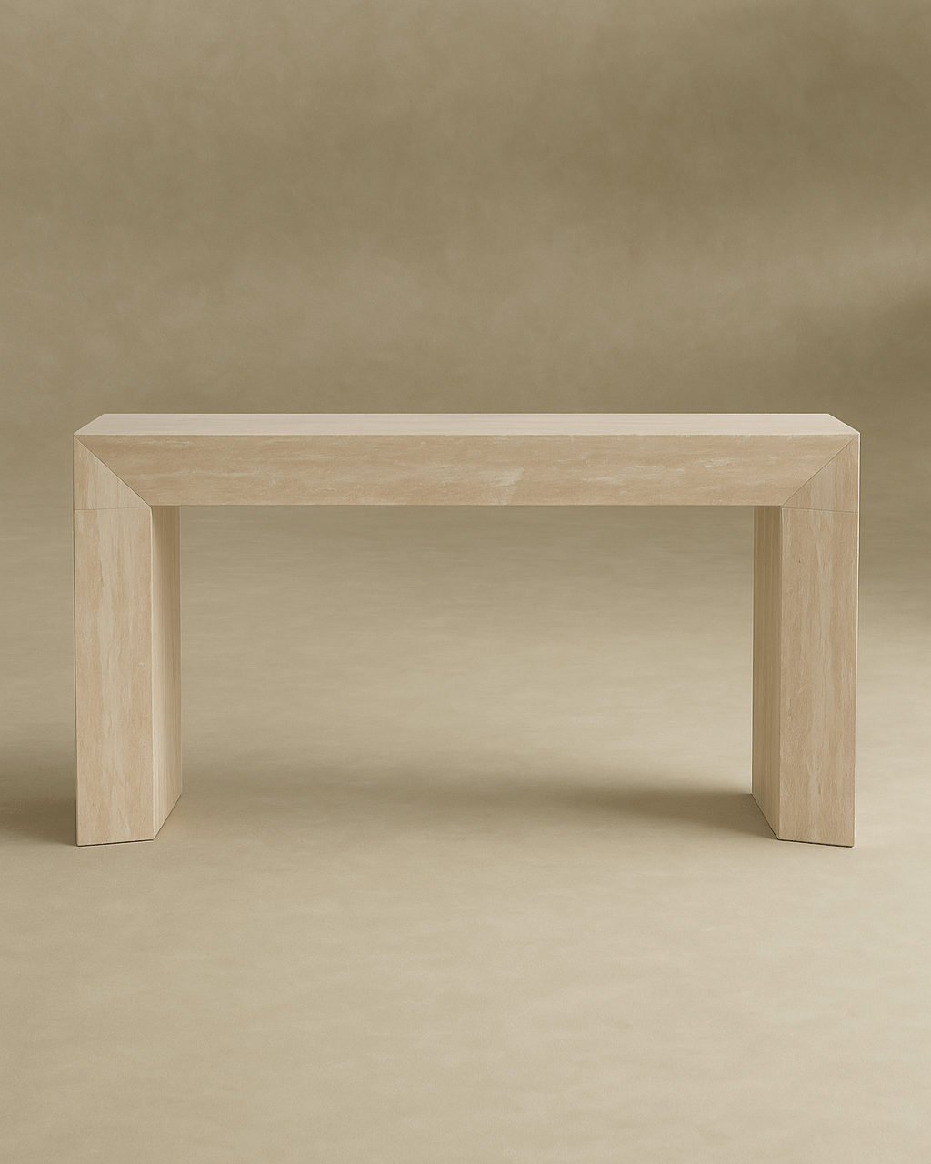 Toscana Natural Travertine Console Table - 63" Veined Stone