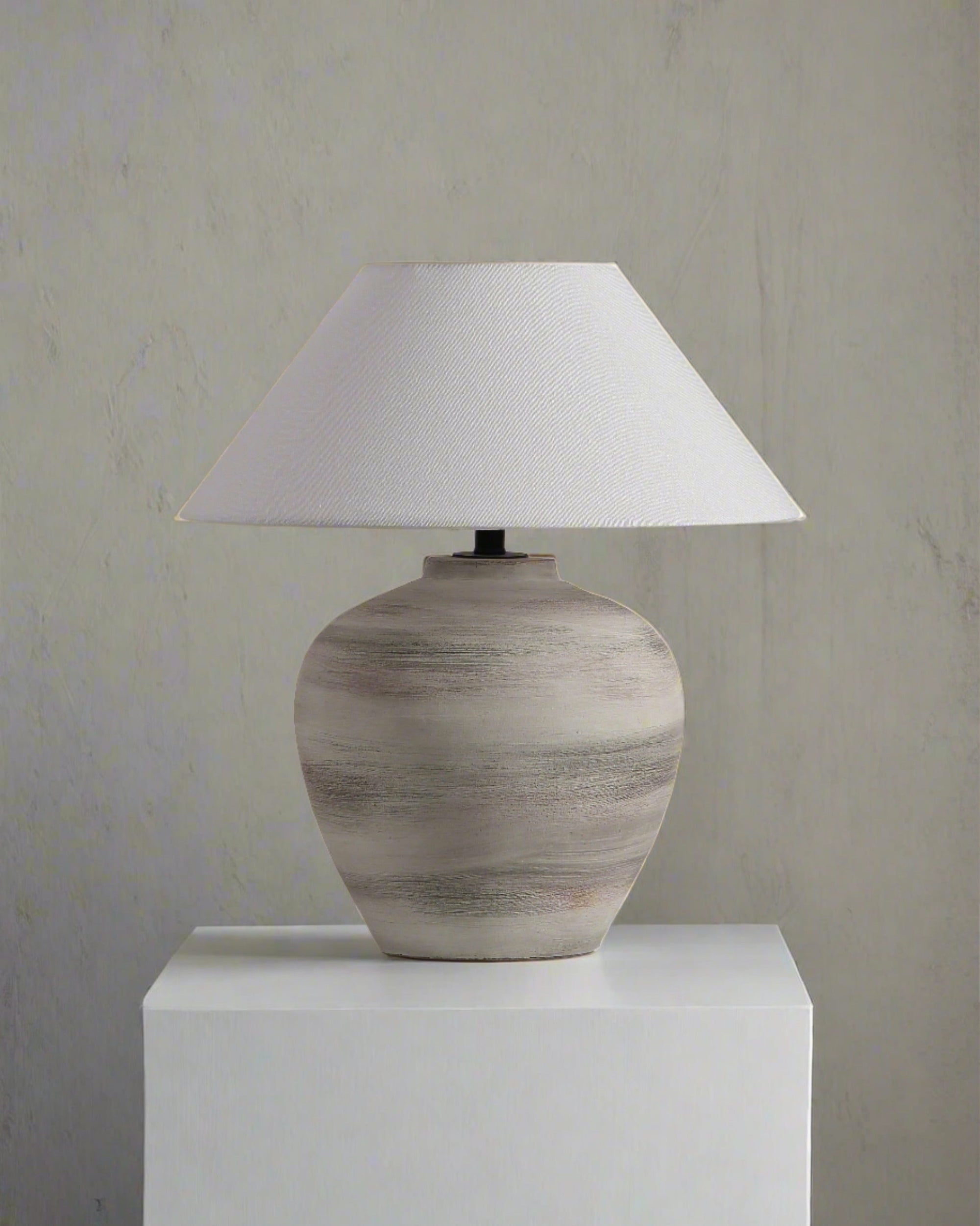 Solene Modern Table Lamp - Light Cream Neutral 16.5" H