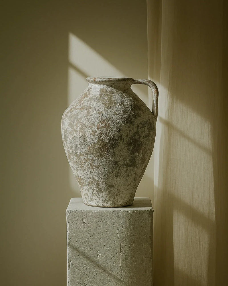 Siena 14 inch concrete vase in sleek modern silhouette