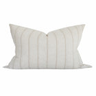 Benson tan and cream dash stripe pillow cover, view 2