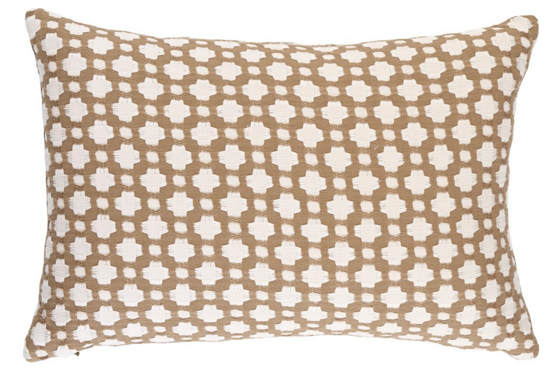 Betwixt Pillow Cover in Biscuit, Schumacher Textiles