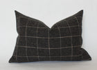 Black Plaid Pillow Cover