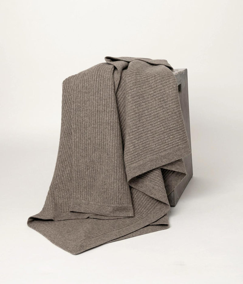 Platinum Yak Down Fisherman's Knit Throw