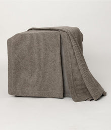 Platinum Yak Down Fisherman's Knit Throw