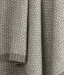 White Cashmere and Platinum Yak Down Taiga Throw