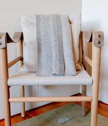 White Cashmere and Platinum Yak Down Taiga Throw