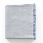 Cobalt Blue herringbone plush merino handwoven throw – One Affirmation