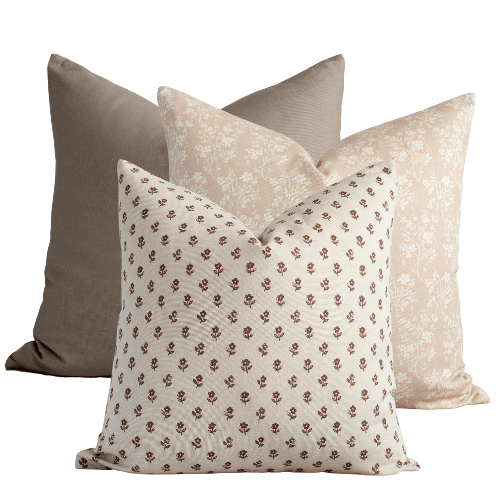 Ashford neutral pillow combination, set of three pillow covers