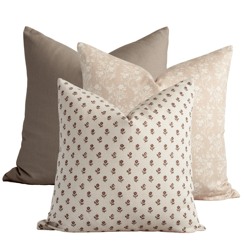 Ashford neutral pillow combination, set of three pillow covers