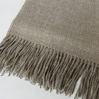 Soft Brown Fringe Throw Blanket