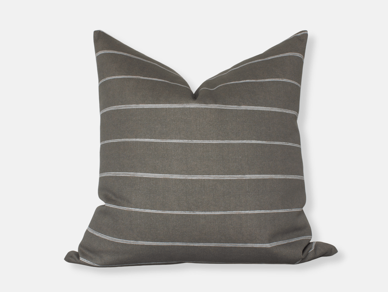 Brown Striped Pillow Cover