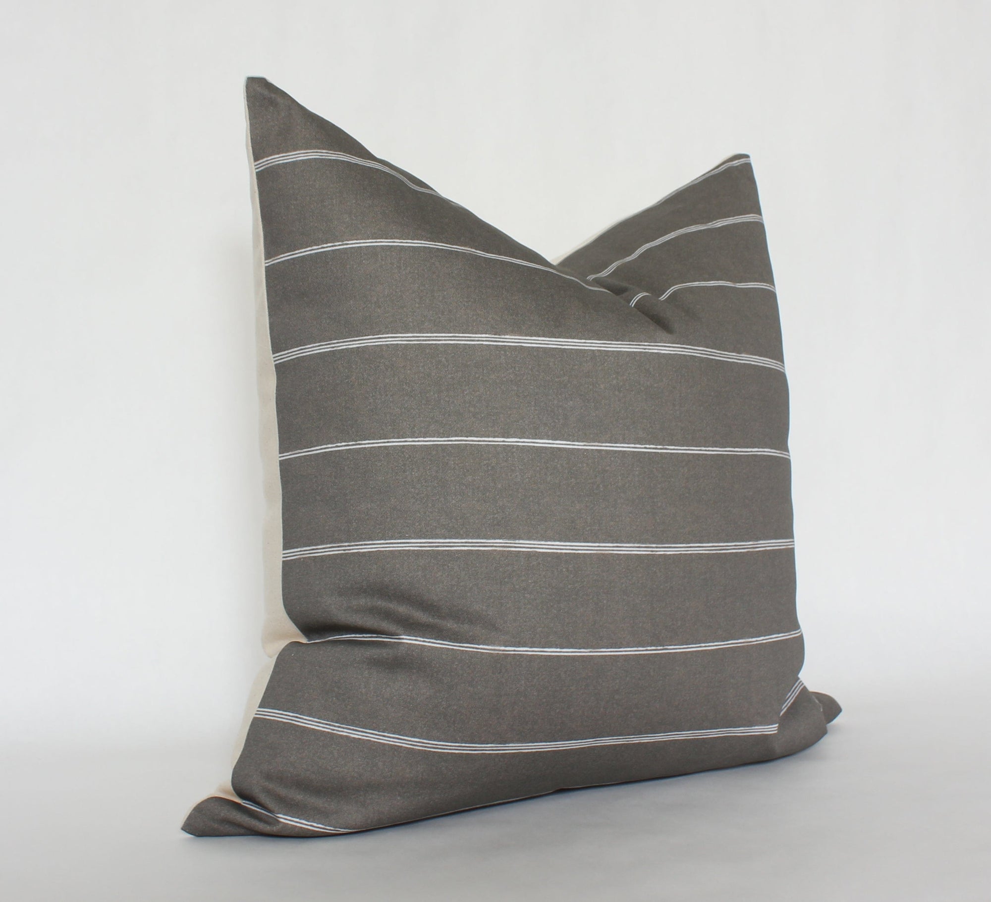 Brown Striped Pillow Cover