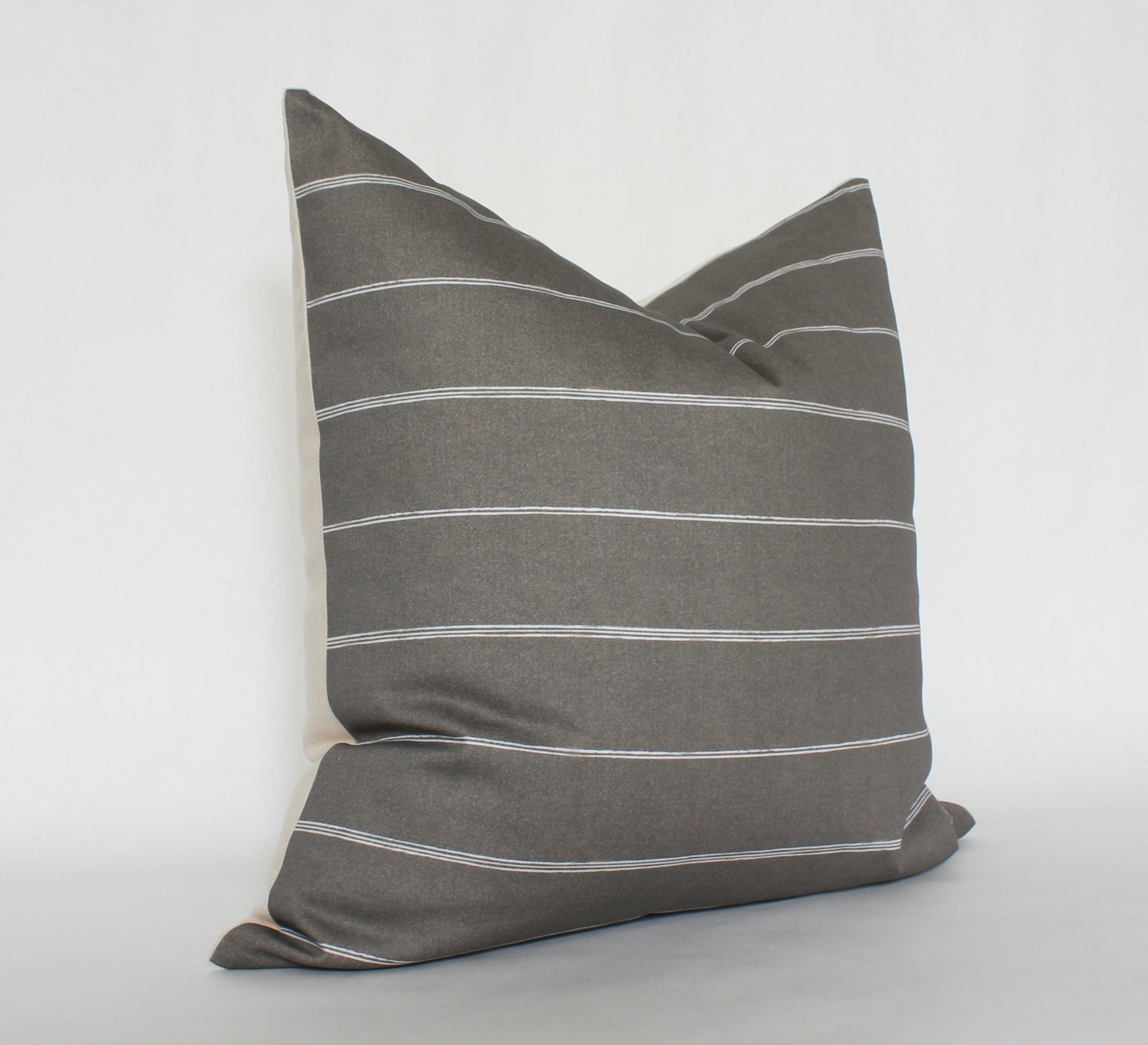 Brown Striped Pillow Cover