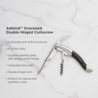 Viski Admiral corkscrew crafted from stainless steel and ebony
