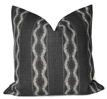 Zanzibar Pillow Cover in Charcoal, Peter Dunham Textiles