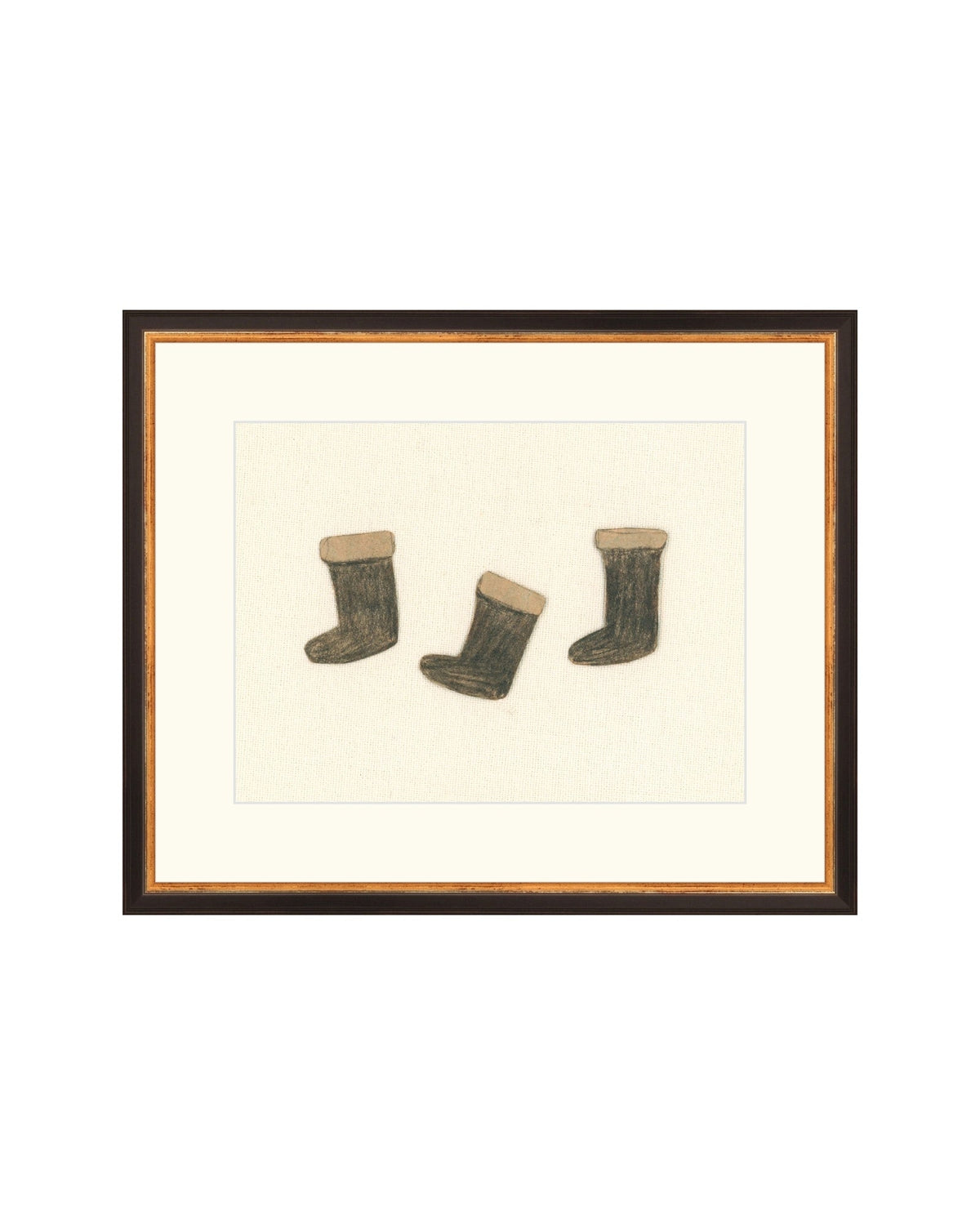 Holiday Stockings minimal Christmas art print, view 7