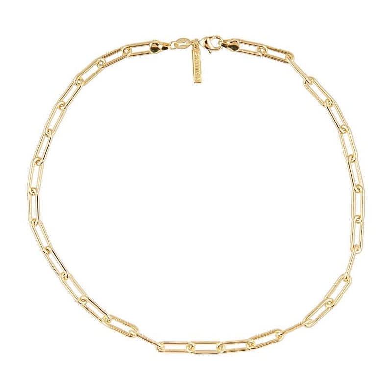 Carrie Paper Clip Necklace gold filled link chain