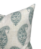 Paisley Pillow Cover in Celadon, Walter G Textiles