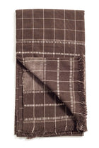 Charco black checks pattern handwoven organic cotton throw – One Affirmation