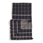 Charco black checks pattern handwoven organic cotton throw – One Affirmation