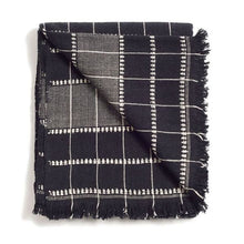 Charco black checks pattern handwoven organic cotton throw – One Affirmation