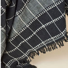Charco black checks pattern handwoven organic cotton throw – One Affirmation