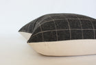 Black Plaid Pillow Cover