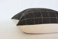 Black Plaid Pillow Cover