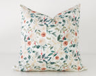 Cheyenne winter botanical floral pillow cover, view 3