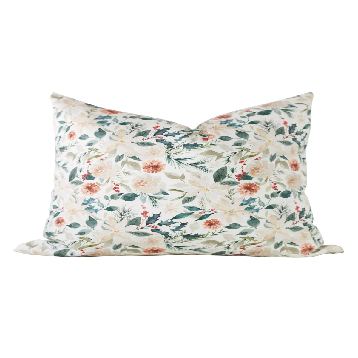 Cheyenne winter botanical floral pillow cover, view 2