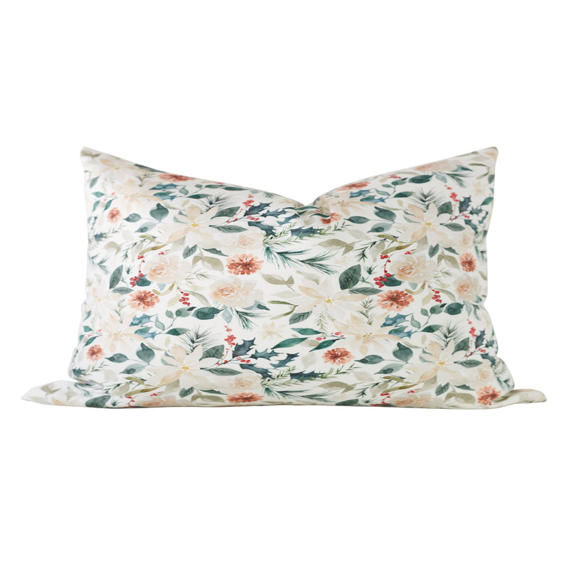 Cheyenne winter botanical floral pillow cover, view 2
