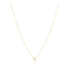 Christie CZ Necklace in gold with dainty chain and stone